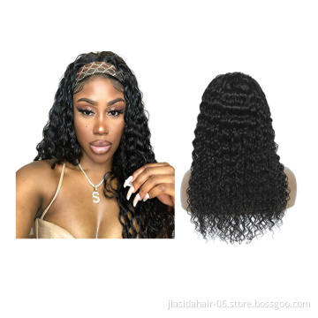 150% 180% Virgin Brazilian Human Hair Headband Wigs For Black Women Cuticle Aligned Hair Non Lace Wigs With Headband